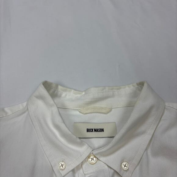 Buck Mason Button Down Long Sleeve Oxford Shirt Men's Large - Picture 11 of 14